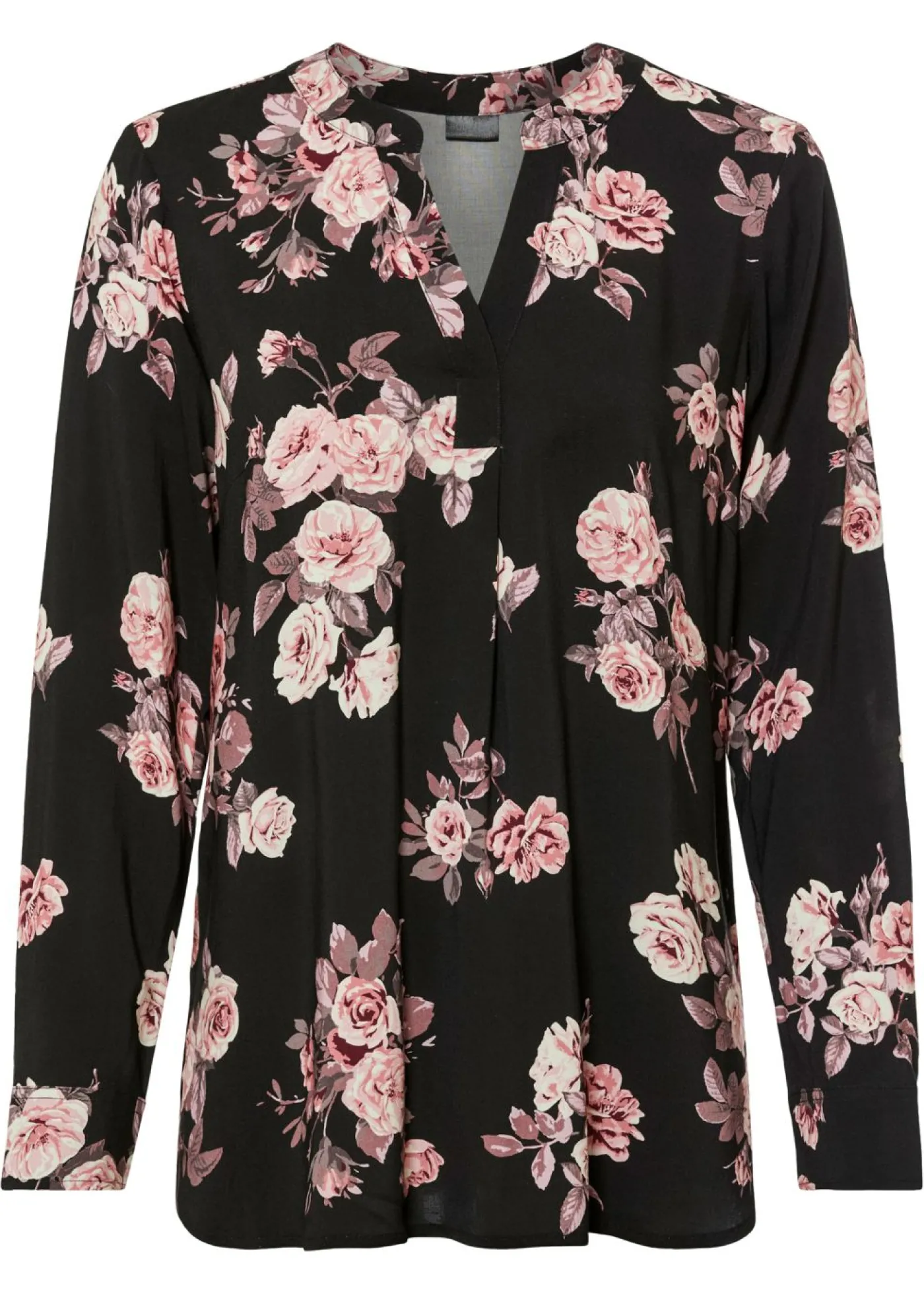 bonprix bonprix Blusa tipo túnica Negro-rosa claro de flores Outlet