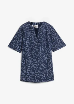 bonprix bonprix Blusa tipo túnica azul marino/azul perla Online