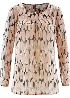 bonprix bonprix Blusa tipo túnica Rosa envejecido estampado Sale
