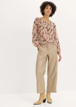 bonprix bonprix Blusa tipo túnica Rosa envejecido estampado Sale