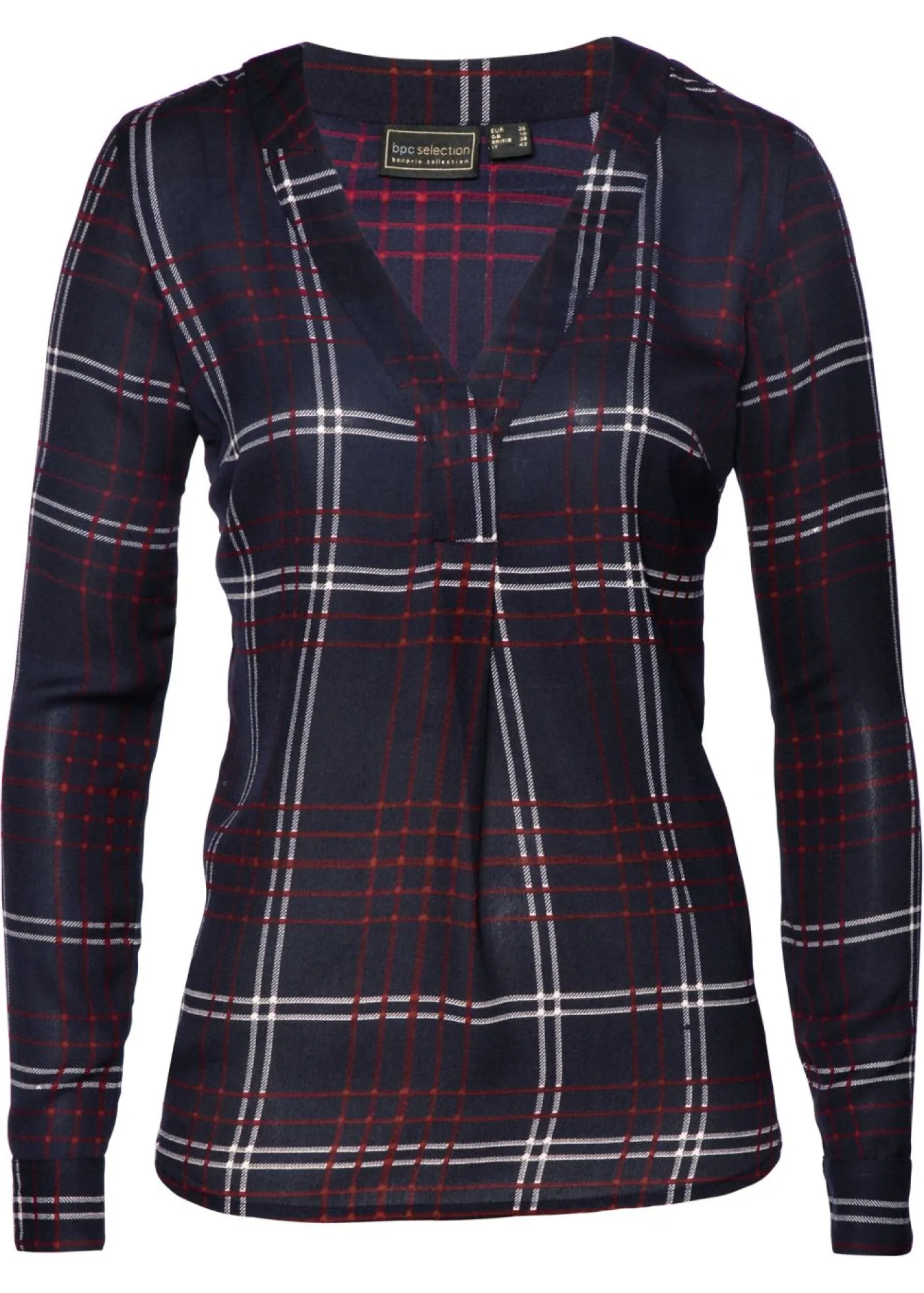 bonprix bonprix Blusa tipo túnica Azul oscuro de cuadros Hot