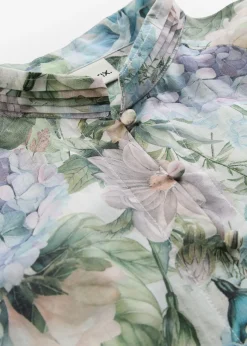 bonprix bonprix Blusa tipo túnica Lila empolvado de flores Online