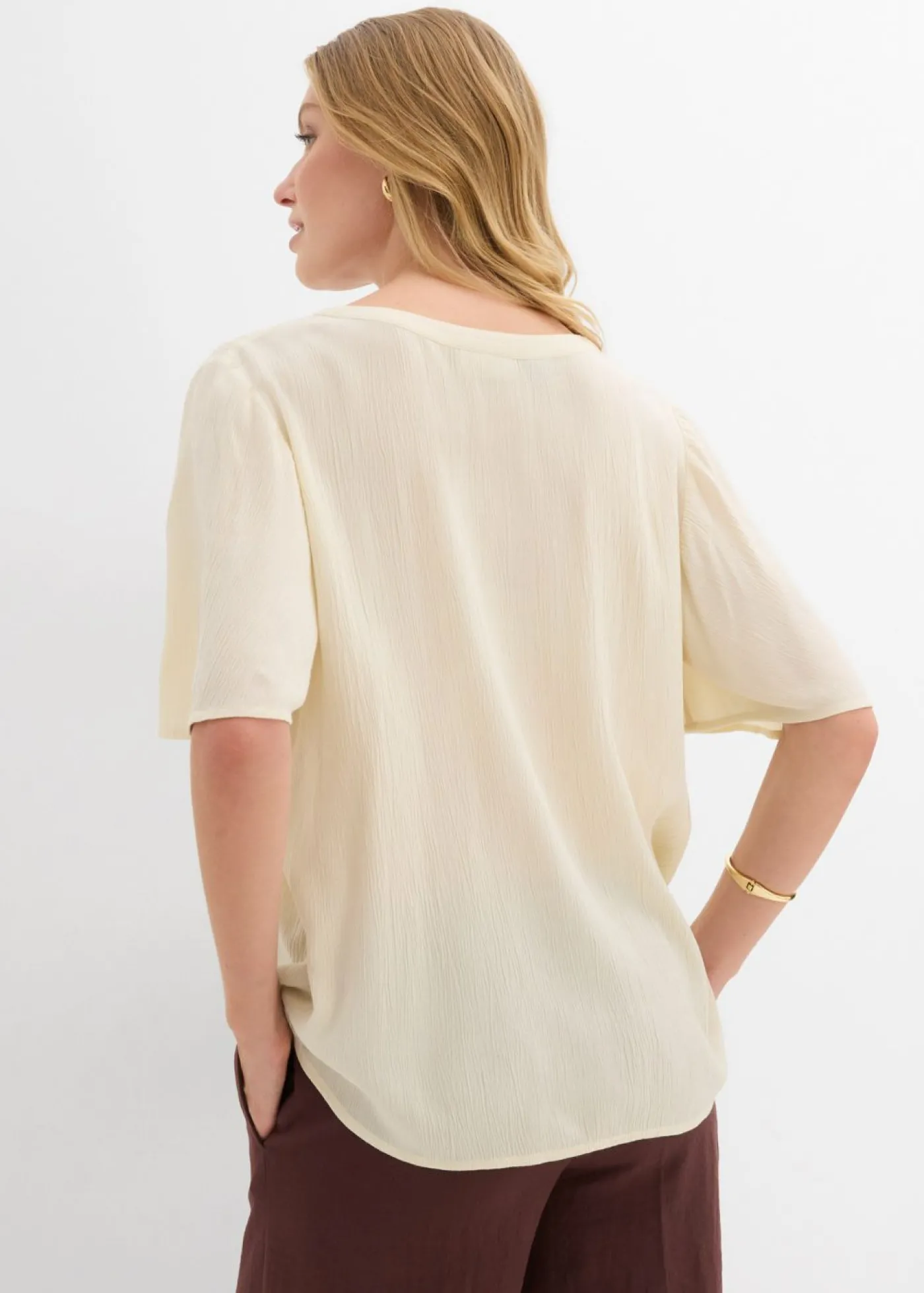 bonprix bonprix Blusa tipo túnica con mangas de murciélago Crudo Best