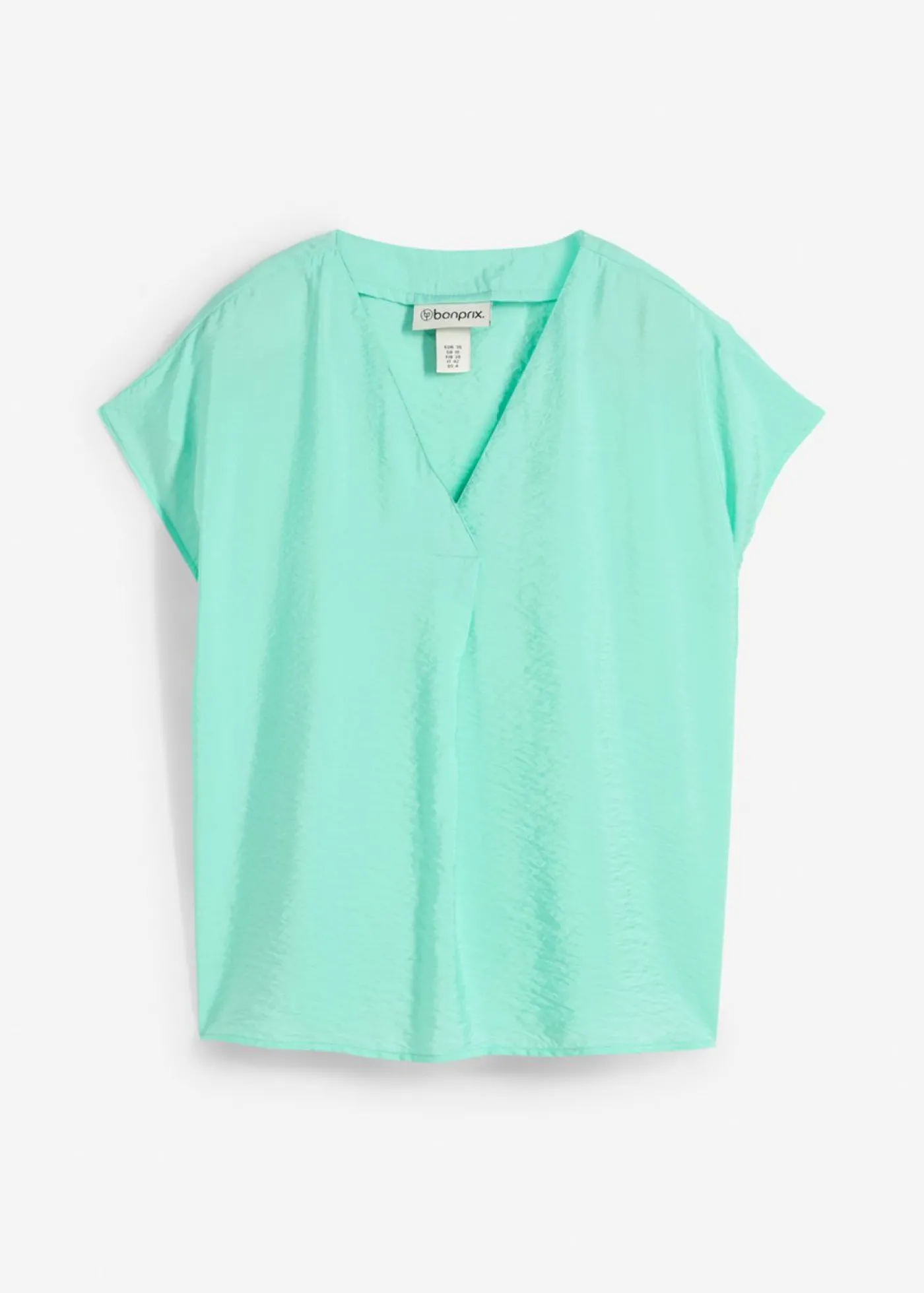 bonprix bonprix Blusa tipo túnica de mezcla de viscosa fluida Azul mentol Clearance
