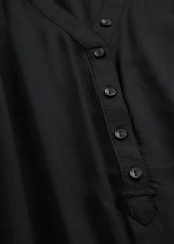 bonprix bonprix Blusa tipo túnica de viscosa suave Negro