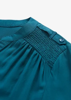 bonprix bonprix Blusa tipo túnica de viscosa suave Petróleo azul Hot