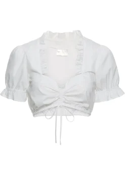 bonprix bonprix Blusa tirolesa Blanco lana