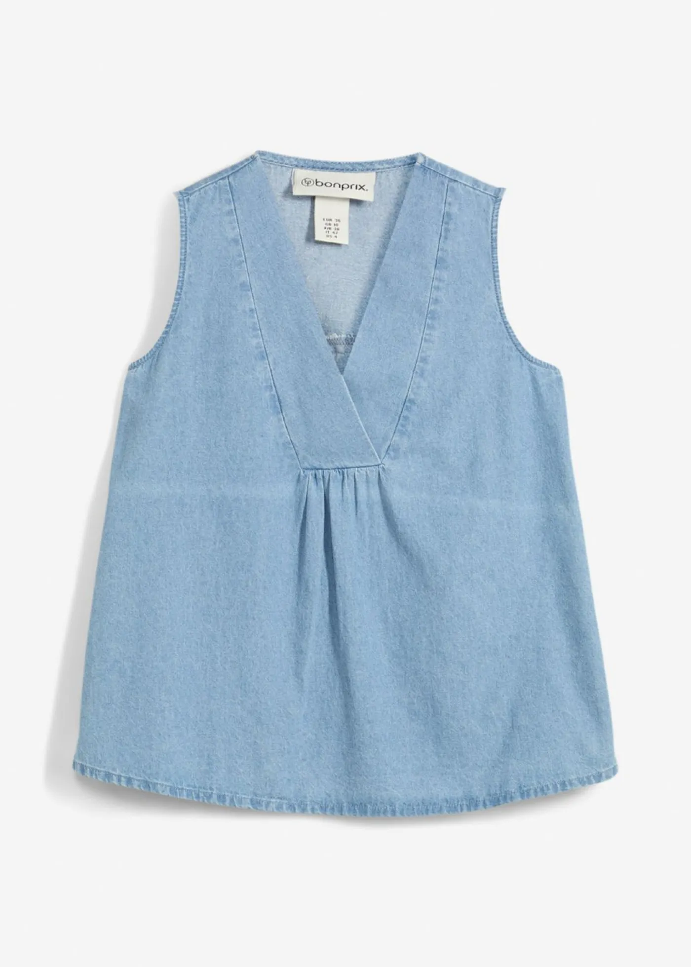 bonprix bonprix Blusa vaquera azul hielo denim Clearance