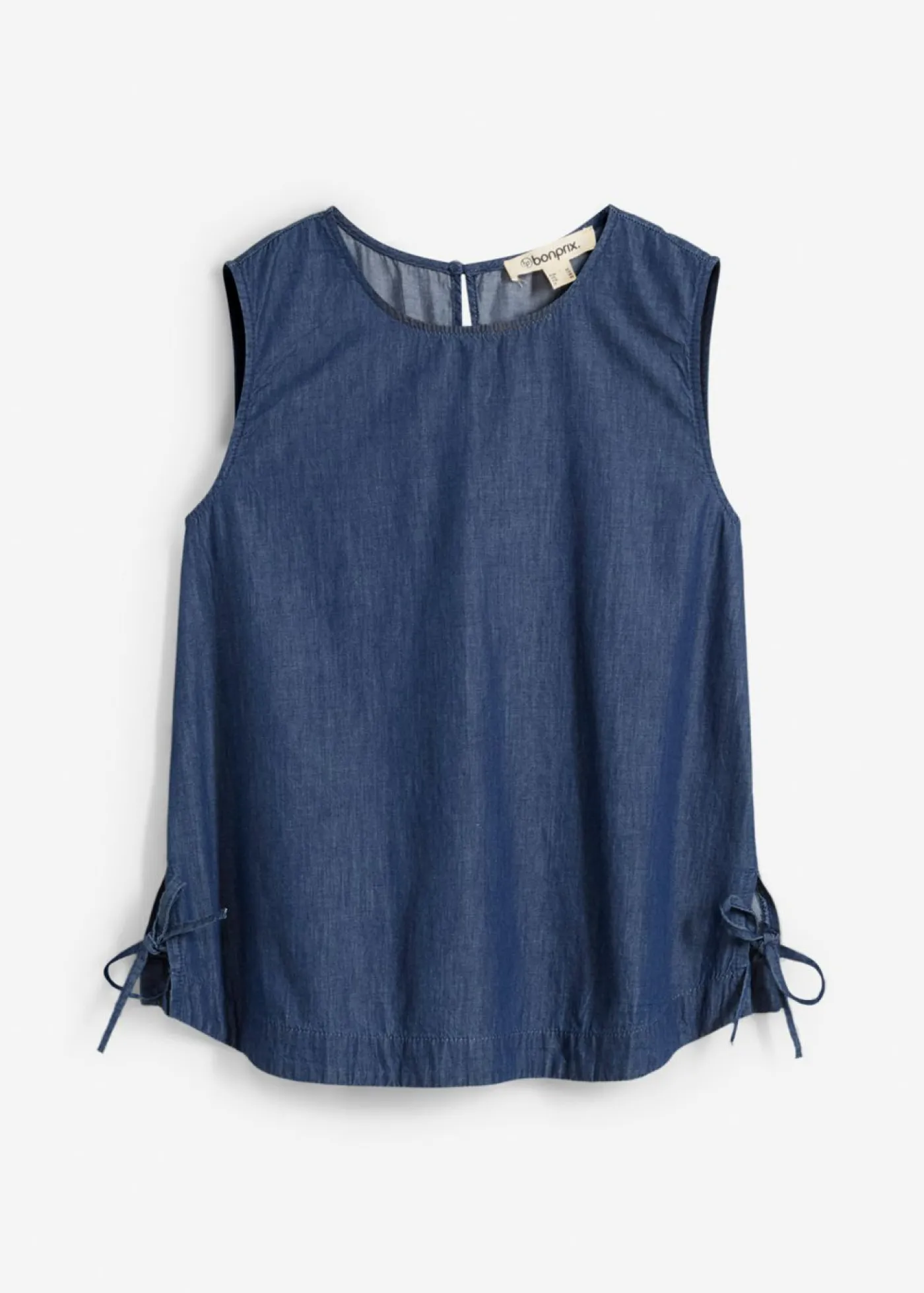 bonprix bonprix Blusa vaquera de algodón orgánico Azul piedra