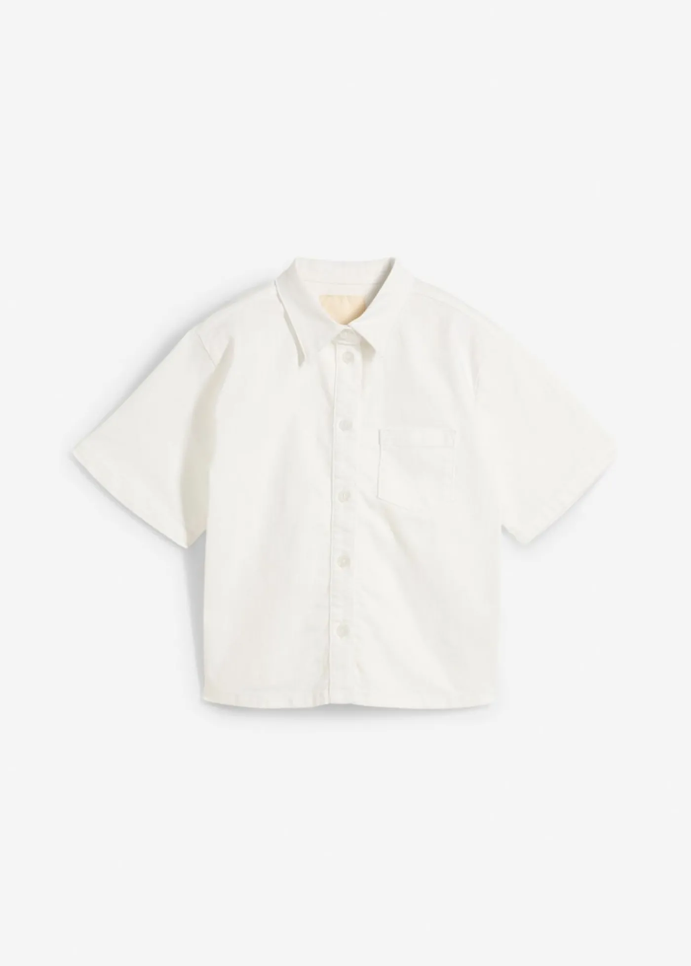 bonprix bonprix Blusa vaquera, oversize Denim blanco Online