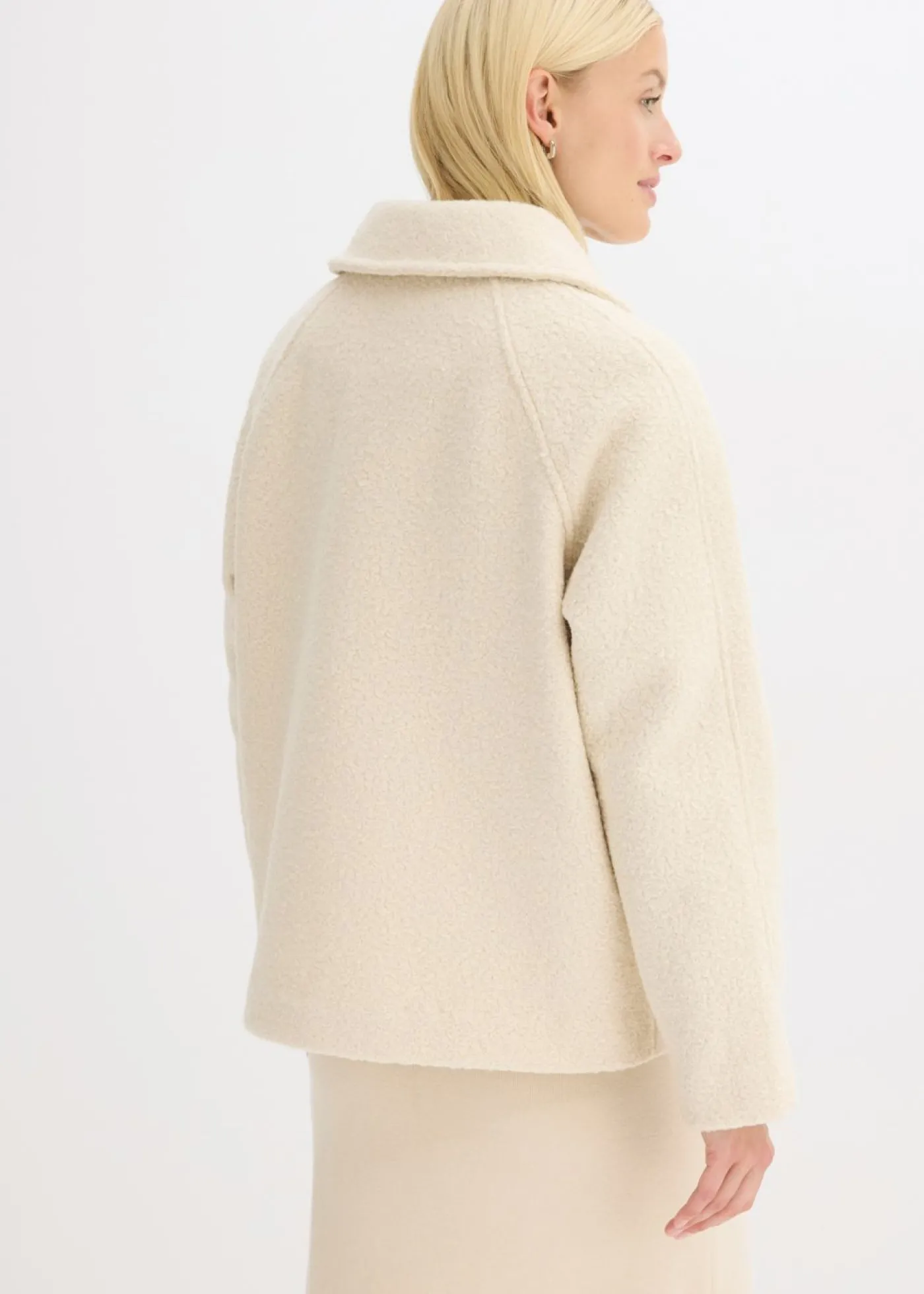 bonprix bonprix Blusón de bouclé suave gris guijarro Hot