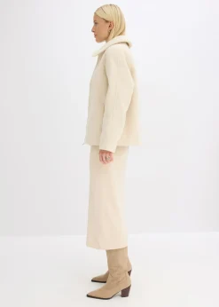 bonprix bonprix Blusón de bouclé suave gris guijarro Hot