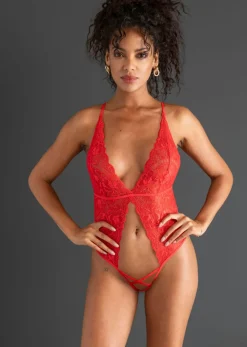 bonprix VENUS Body con abertura Rojo