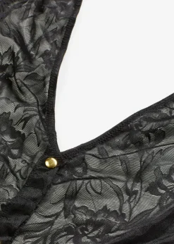 bonprix bonprix Body con botones Negro Discount