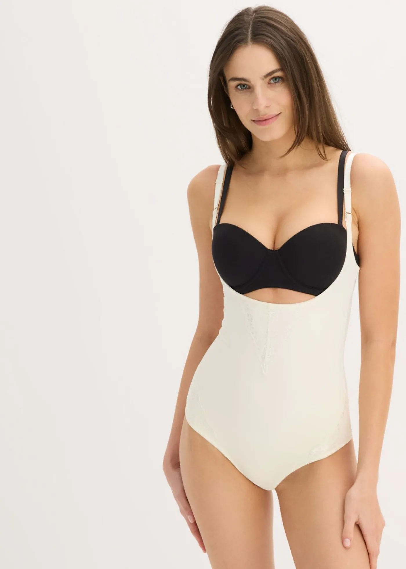 bonprix bonprix Body con gran efecto moldeador Blanco lana Hot