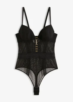 bonprix bonprix Body con tanga Negro Hot