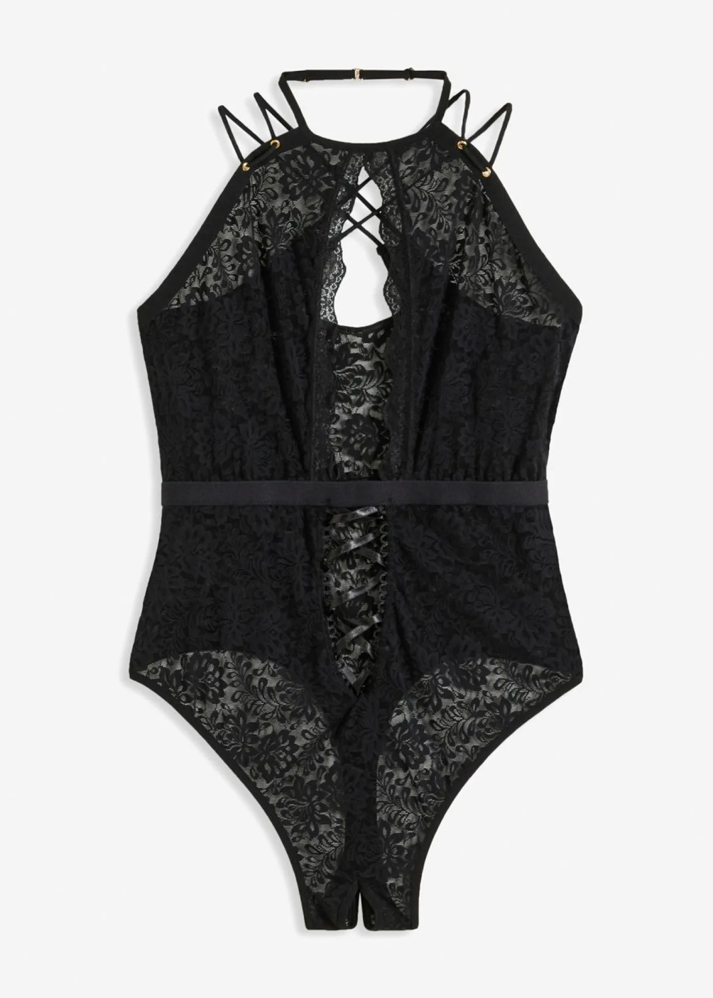 bonprix VENUS Body de tanga con abertura Negro Sale