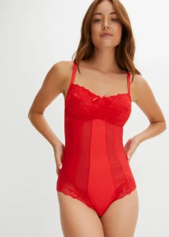 bonprix bonprix Body moldeador con efecto medio rojo intenso
