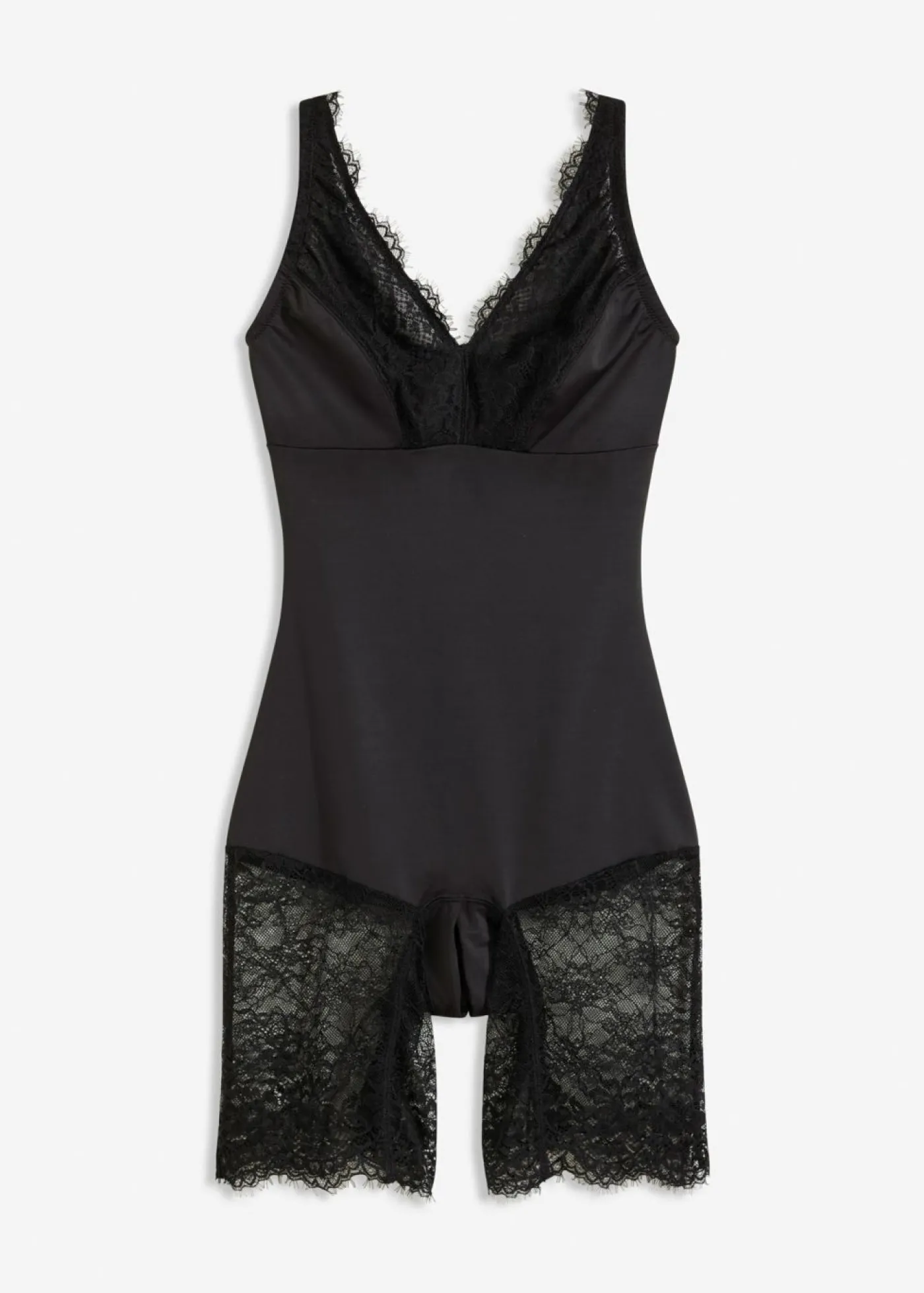 bonprix bonprix Body moldeador con pernera y efecto moldeador medio Negro New
