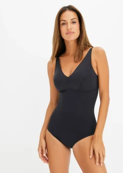 bonprix bonprix Body sin costuras ni aros con efecto moldeador medio Negro Clearance