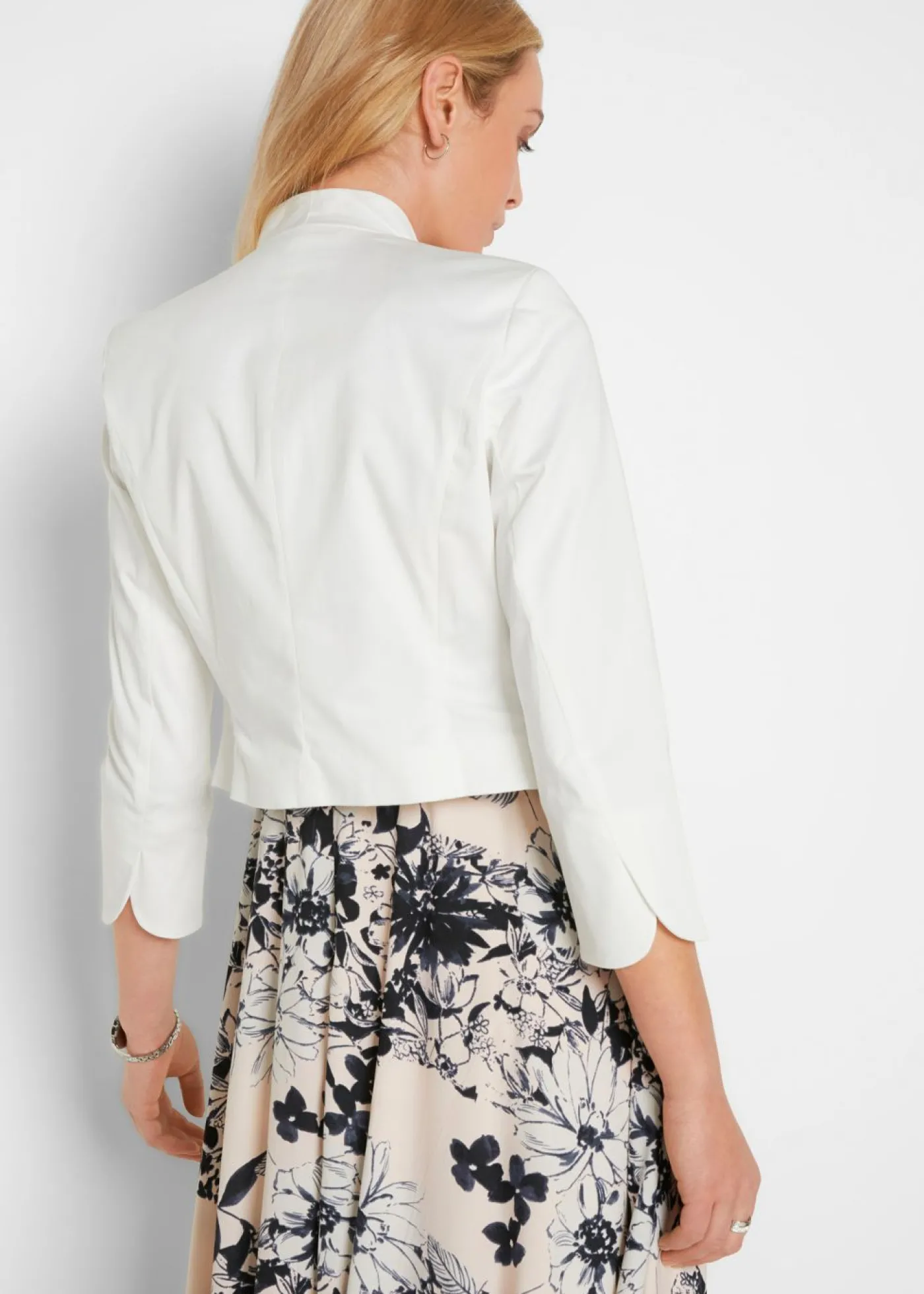 bonprix bonprix Bolero de algodón fino Blanco