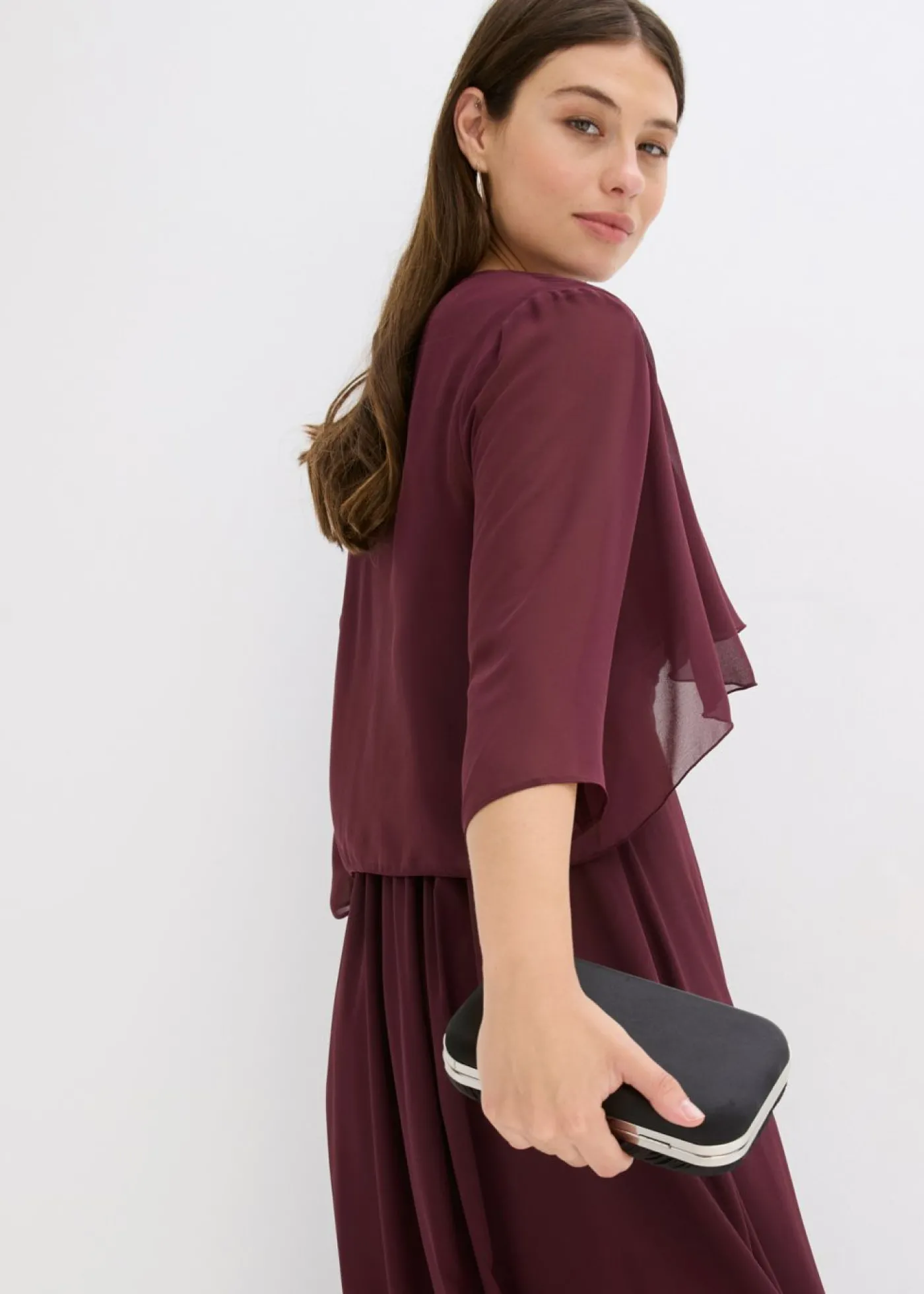 bonprix bonprix Bolero de gasa fina rojo burdeos