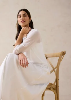 bonprix bonprix Bolero de gasa fina Blanco lana Online