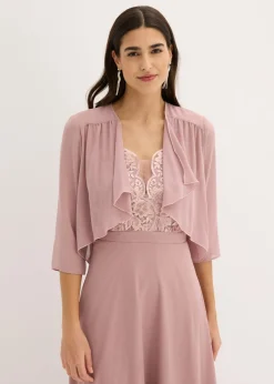 bonprix bonprix Bolero de gasa fina Rosa palo