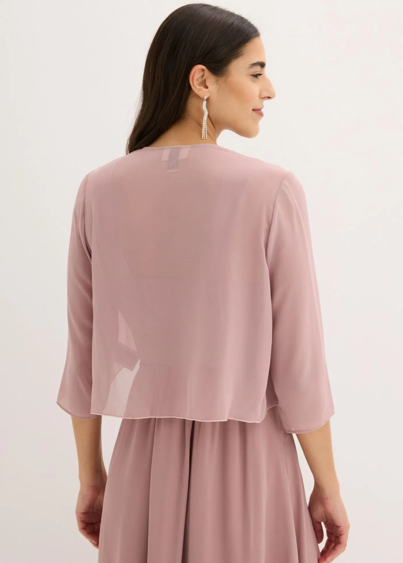 bonprix bonprix Bolero de gasa fina Rosa palo