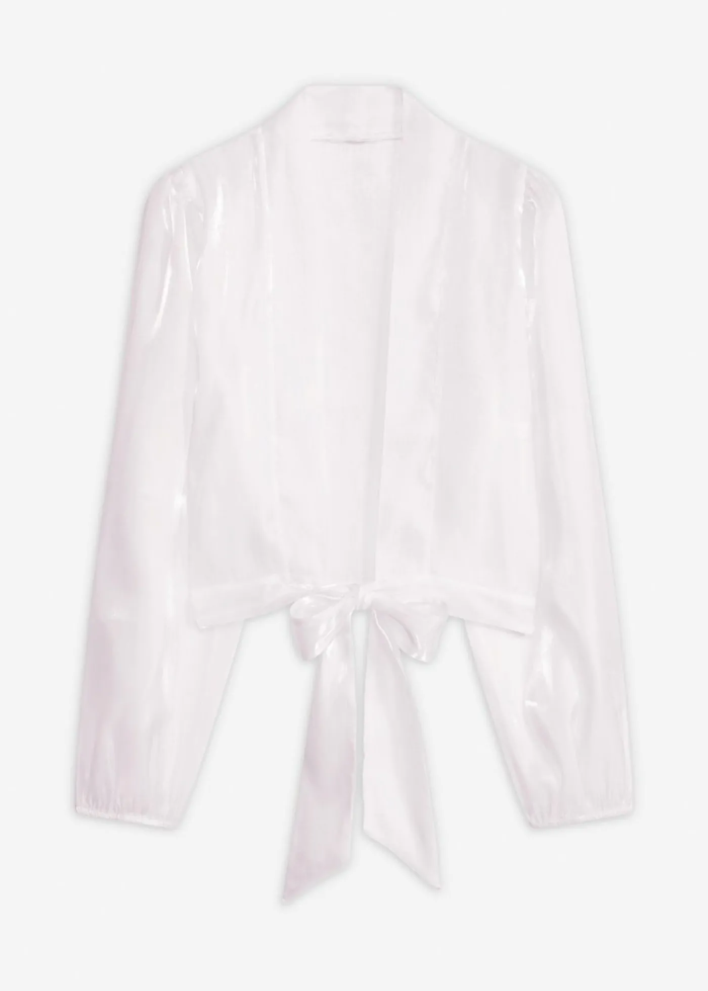 bonprix bonprix Bolero de tul fino con detalle de lazo Blanco lana Sale