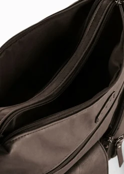 bonprix bonprix Bolso bandolera con bolsillos exteriores Marrón oscuro Discount