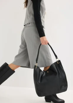 bonprix bonprix Bolso bandolera con detalle de correa Negro Clearance