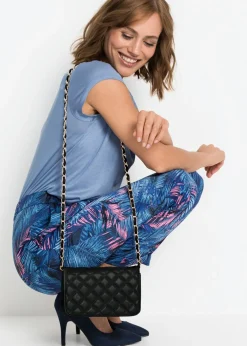 bonprix bonprix Bolso bandolera con pespunte decorativo Negro-dorado Best