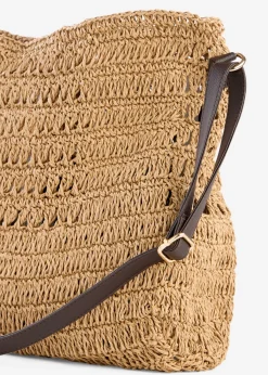 bonprix bonprix Bolso bandolera de paja Beige natural Discount
