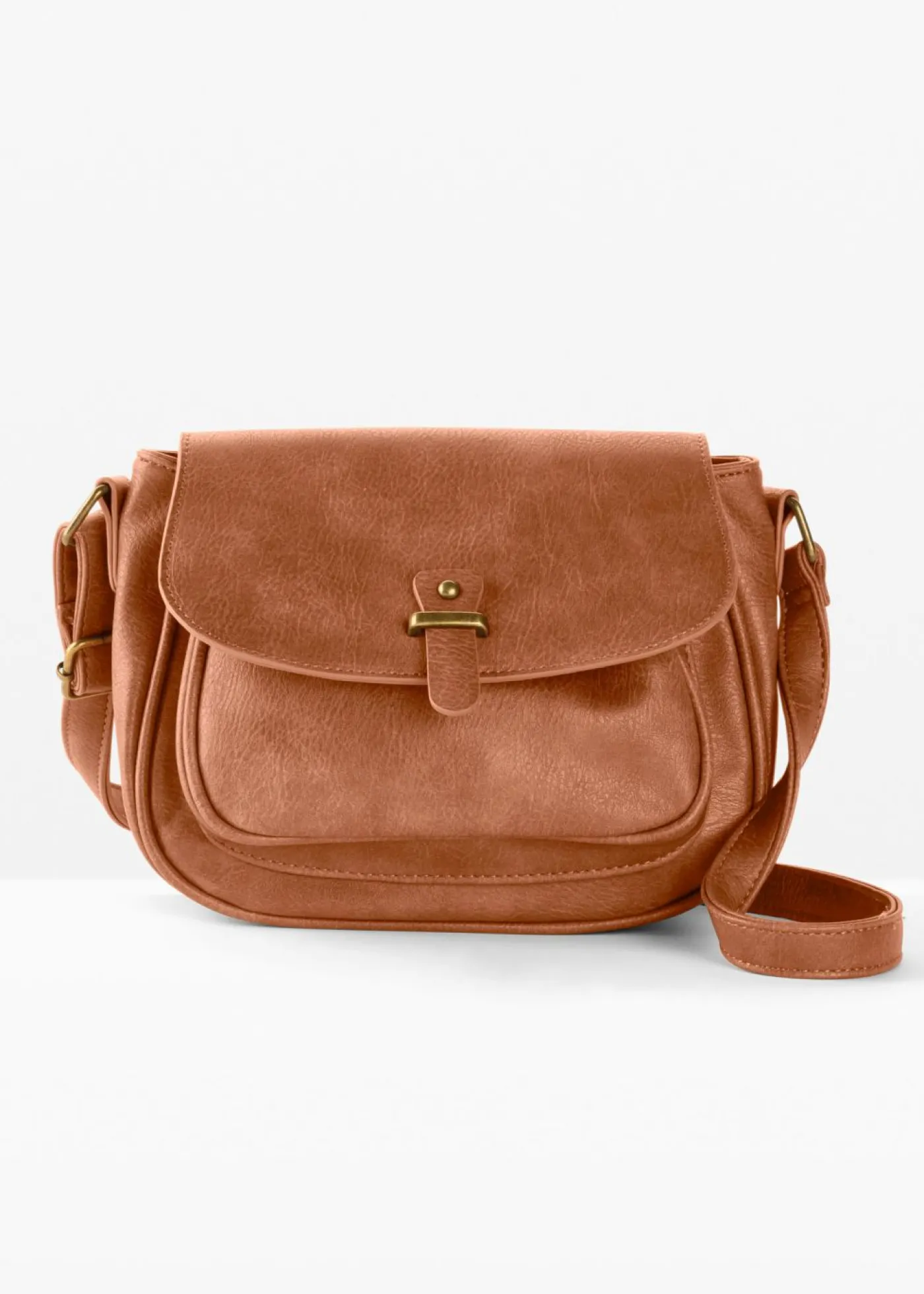 bonprix bonprix Bolso bandolera pequeño con detalle de hebilla Coñac Outlet