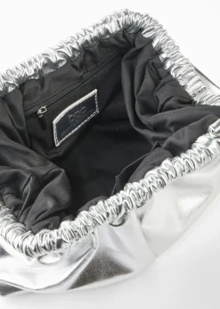 bonprix bonprix Bolso clutch con correa intercambiable Plata Outlet