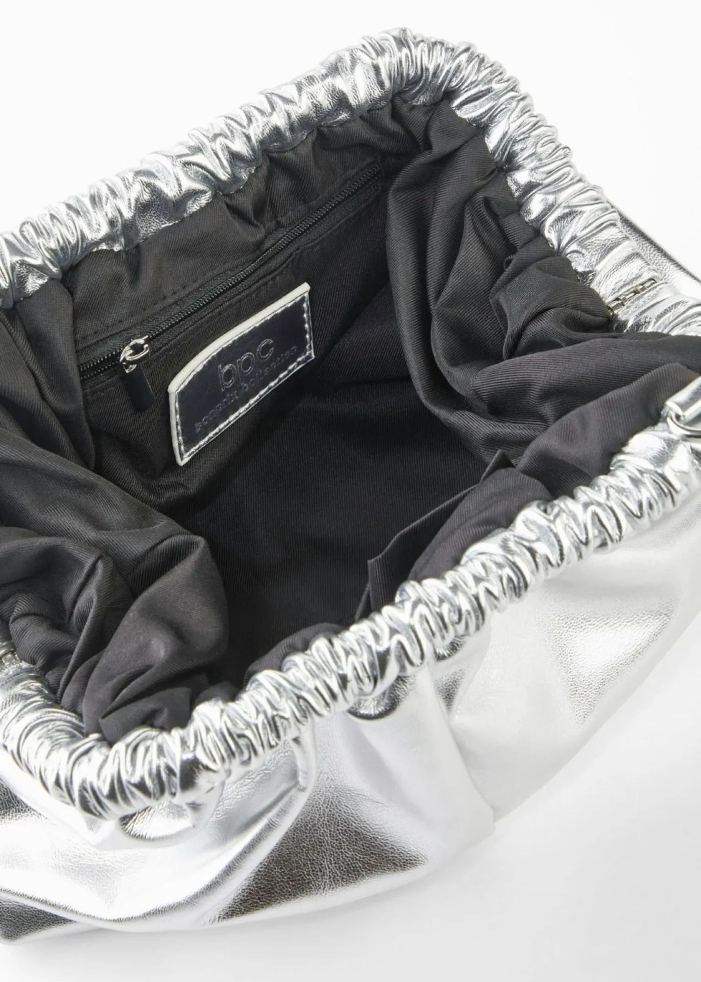 bonprix bonprix Bolso clutch con correa intercambiable Plata Outlet
