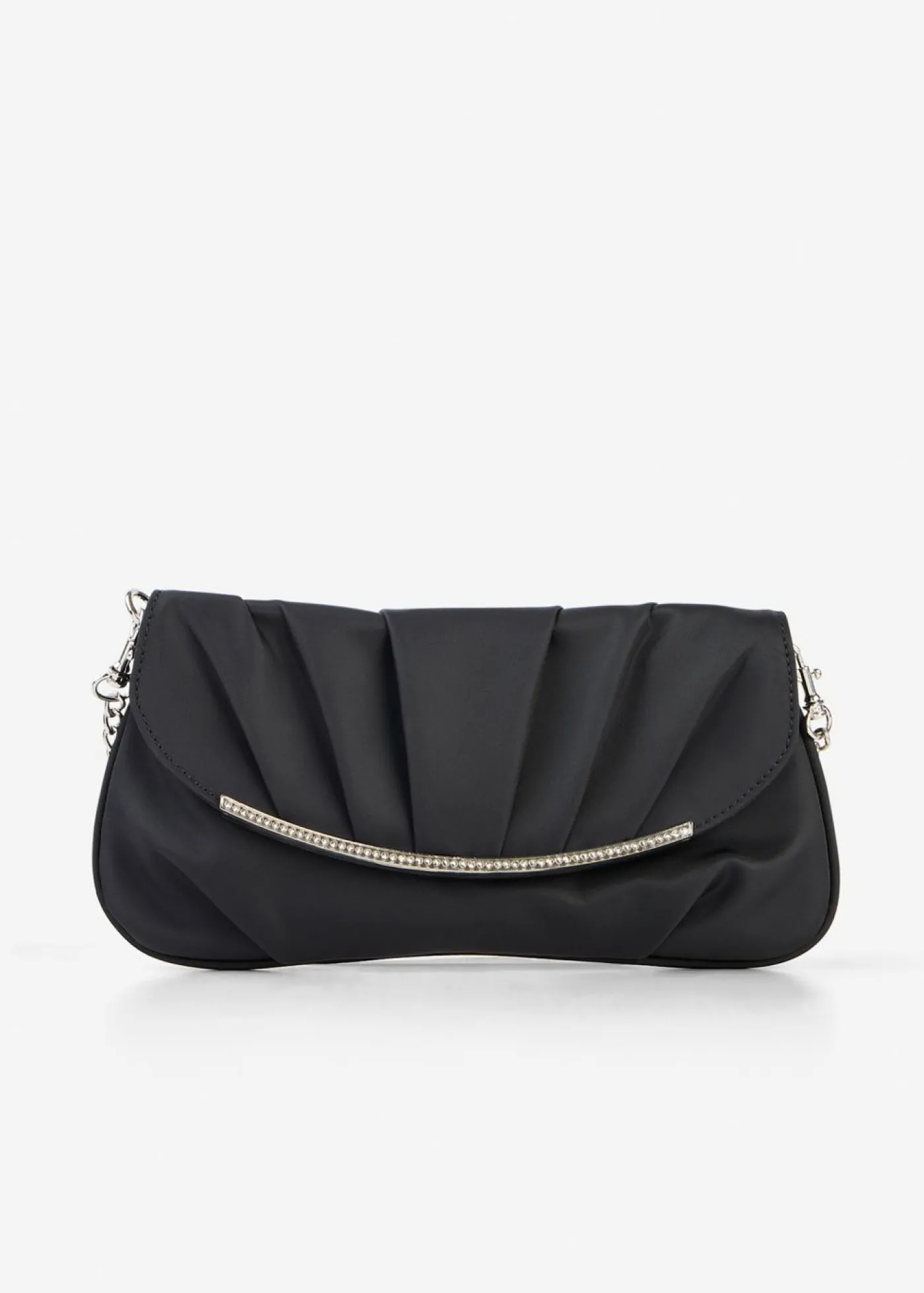 bonprix bonprix Bolso clutch con decoración de pedrería Negro Clearance