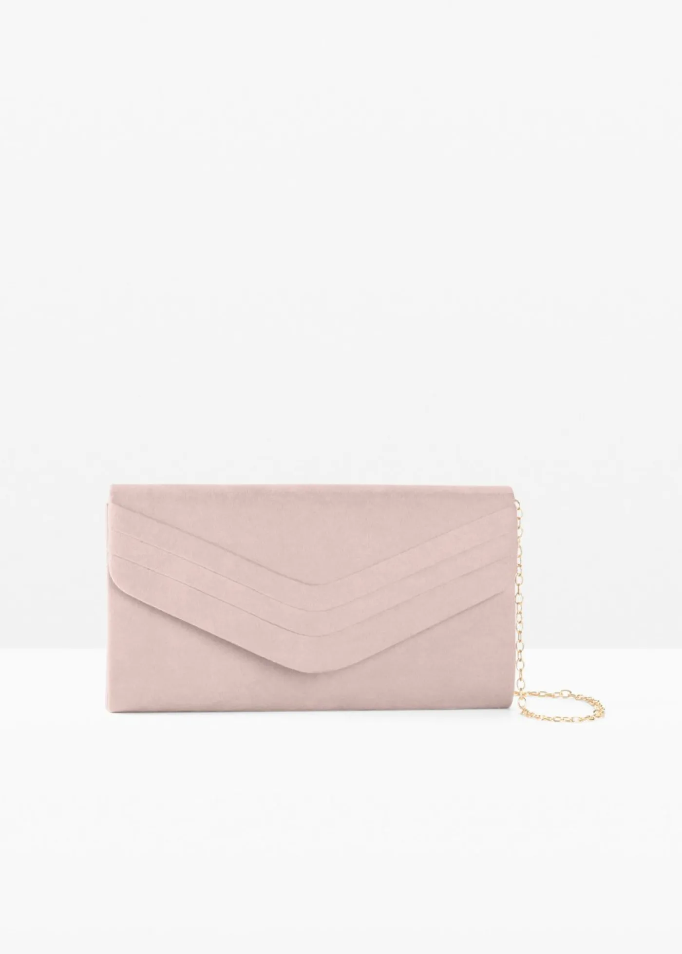 bonprix bonprix Bolso clutch con detalles de solapa Rosa claro New