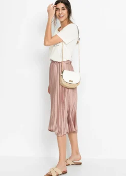 bonprix bonprix Bolso de estilo bandolera de paja Blanco-crudo Discount