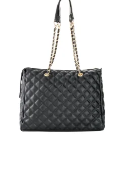 bonprix bonprix Bolso de mano con pespunte decorativo Negro-dorado Outlet