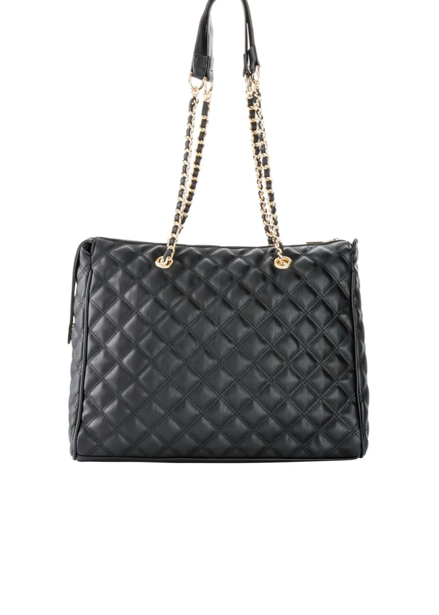 bonprix bonprix Bolso de mano con pespunte decorativo Negro-dorado Outlet