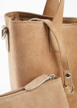 bonprix bonprix Bolso de mano de ante Camel Online