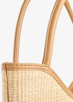bonprix bonprix Bolso shopper con aspecto de paja Crudo Outlet