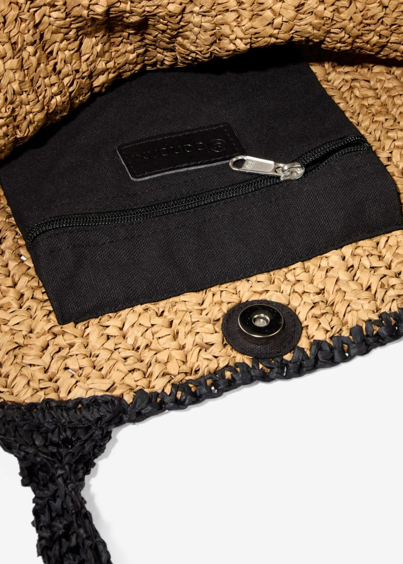 bonprix bonprix Bolso shopper de paja Crudo + negro Best