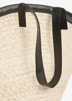 bonprix bonprix Bolso shopper de paja Crudo + negro Best
