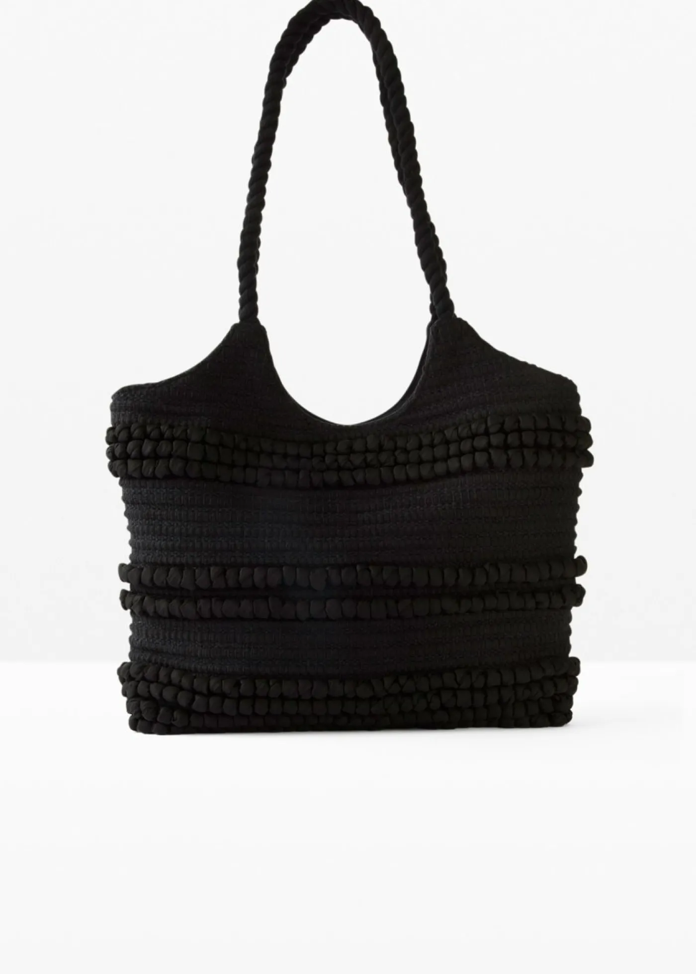 bonprix bonprix Bolso shopper de tela Negro Outlet