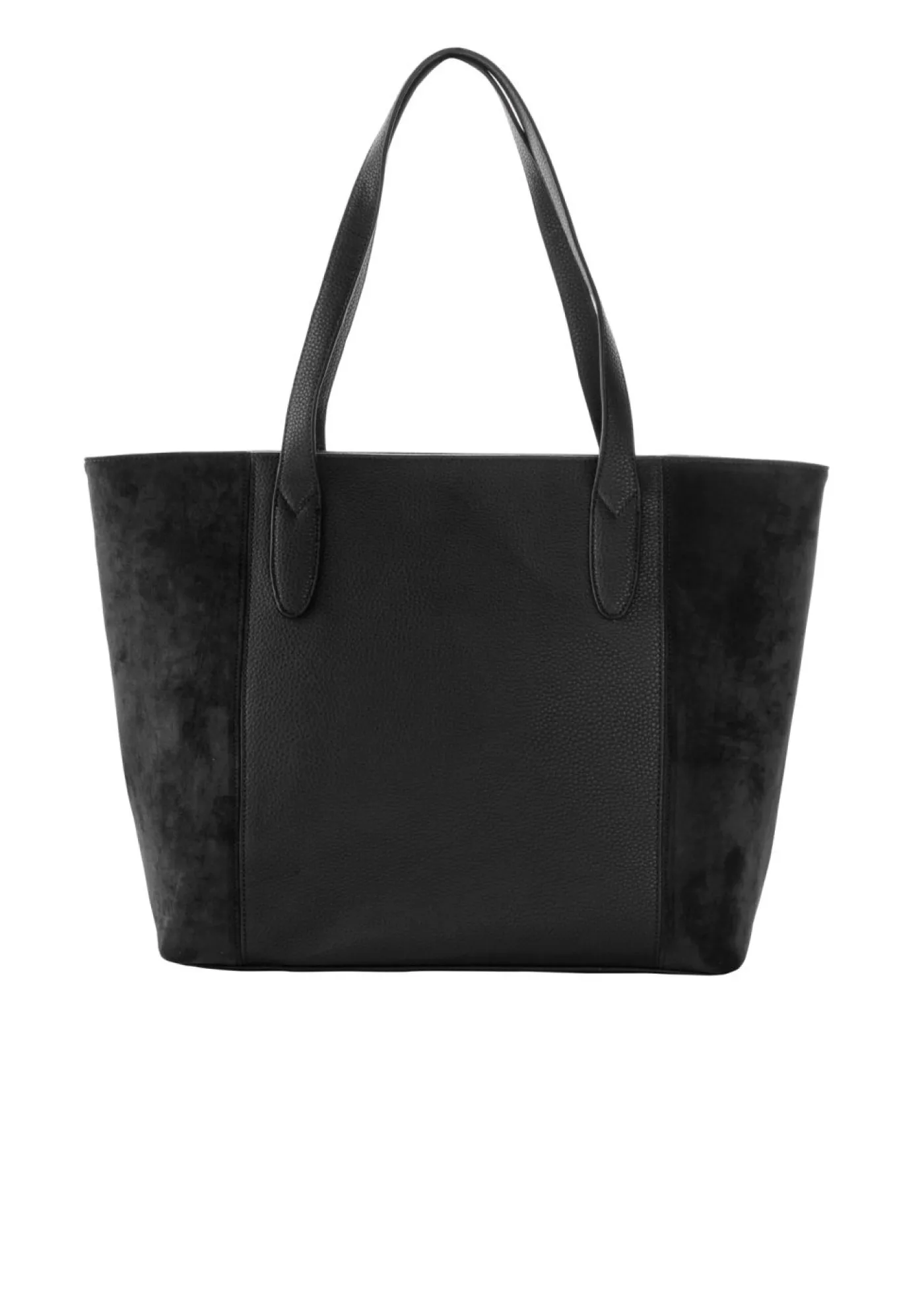 bonprix bonprix Bolso shopper grande con mezcla de materiales Negro Online