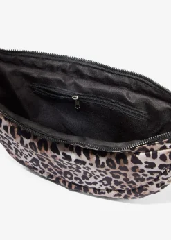 bonprix bonprix Bolso tipo bandolera de nailon con estampado de leopardo estampado de leopardo en beige natural/marrón/negro con estampado de leopardo Sale