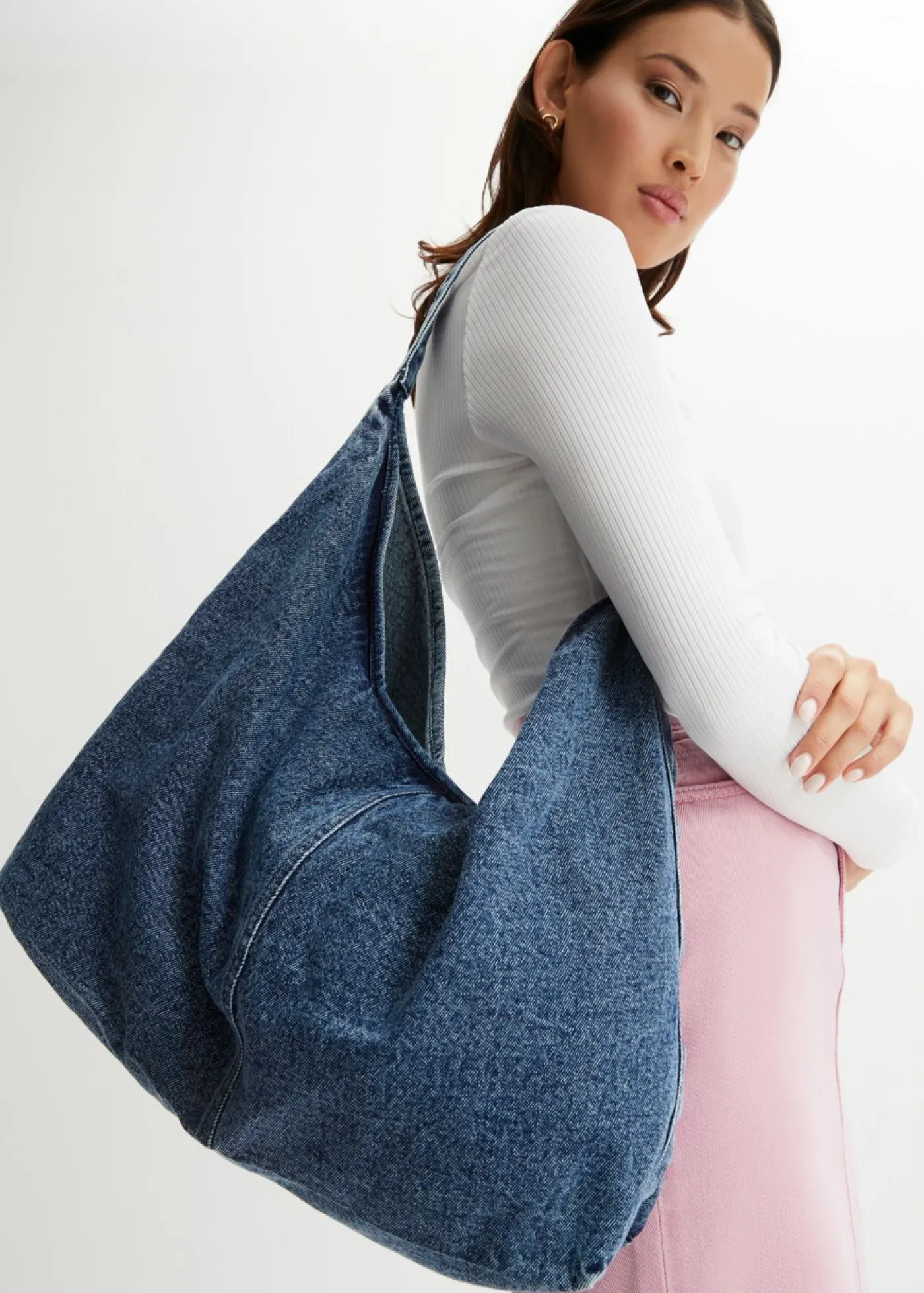bonprix bonprix Bolso vaquero tipo shopper azul claro denim Sale